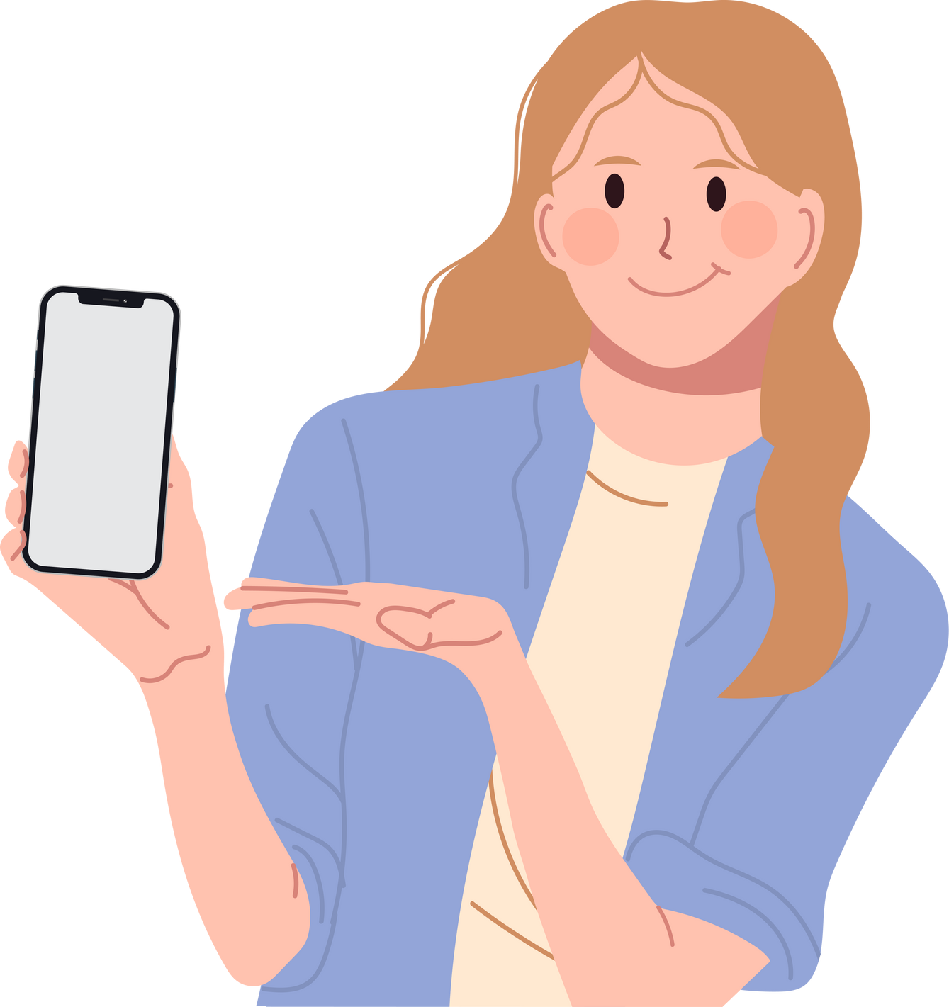 Woman Presenting Mobile Phone